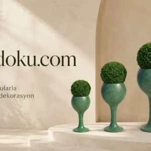 3’lü Dekoratif Beton Saksı Seti
