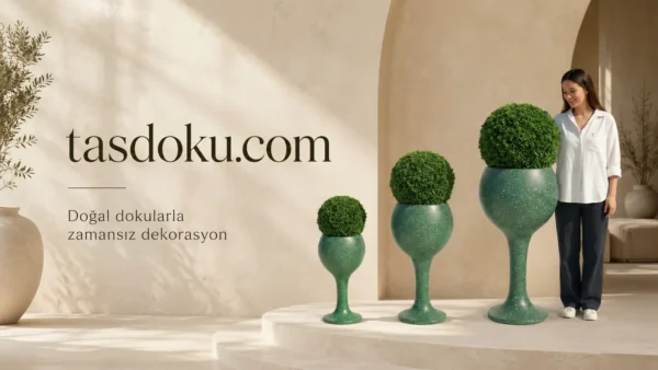 3’lü Dekoratif Beton Saksı Seti