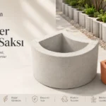 Dekoratif Armut Formlu Peyzaj Saksısı 60 cm