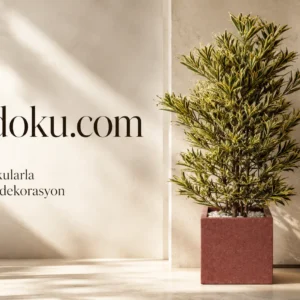 Modern Küp Beton Saksı 30 cm