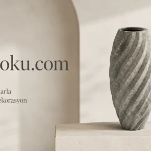 Uzun Dekoratif Beton Saksı 75 cm